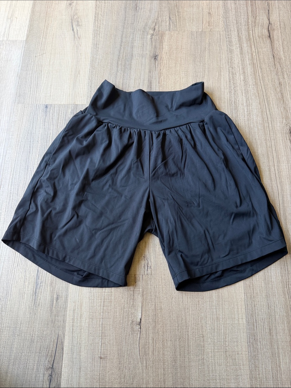 Halara BlackPerformance Shorts with pockets and built-in biker shorts